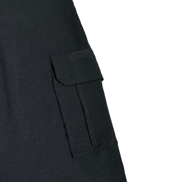 Joe Benbasset Black Paperbag Waist Cuffed Cargo Pants Lightweight Juniors Large - Picture 12 of 14